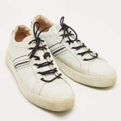 Pre Owned Tod's White Leather Low Top Sneakers Size 45