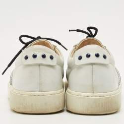 Pre Owned Tod's White Leather Low Top Sneakers Size 45