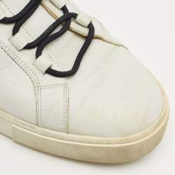 Pre Owned Tod's White Leather Low Top Sneakers Size 45