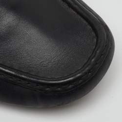 Pre Owned Tod's For Ferrari Black Leather Slip On Loafers Size 41