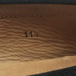 Pre Owned Tod's Black Suede Double T Loafers Size 46.5