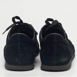 Pre Owned Tod's Black Suede Lace Up Sneakers Size 47.5