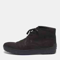 Pre Owned Tod's Brown Suede Desert Ankle Length Boots Size 43