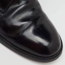 Pre Owned Tod's Black Leather Lace Up Derby Size 39.5