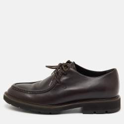 Pre Owned Tod's Dark Brown Leather Lace Up Derby Size 39