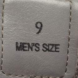 Pre Owned Tod's Size 43 Grey/Brown Knit Fabric and Suede Low Top Sneakers