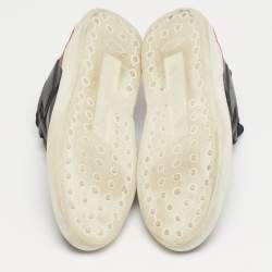 Pre Owned Tod's No_Code J Size 43 Black Leather and Neoprene Low Top Sneakers