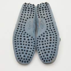 مملوكة مسبقًا حذاء لوفرز تودز جومينو جلد نوبوك رمادي برباط مقاس 38.5