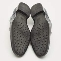 مملوكة مسبقًا Tod's Size 45.5 Navy Blue Leather Lace Up Derby