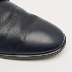 مملوكة مسبقًا Tod's Size 45.5 Navy Blue Leather Lace Up Derby