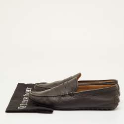 مملوكة مسبقًا Tod's Size 41 Dark Brown Leather Slip On Loafers