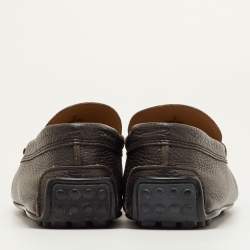 مملوكة مسبقًا Tod's Size 41 Dark Brown Leather Slip On Loafers