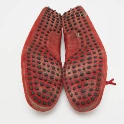 مملوكة مسبقًا Tod's City Gommino Size 42 Burgundy Suede Loafers