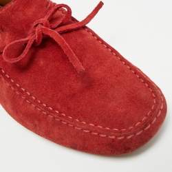 مملوكة مسبقًا Tod's City Gommino Size 42 Burgundy Suede Loafers