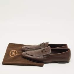 مملوكة مسبقًا حذاء لوفرز تودز سليپ أون جلد أسود مقاس 41