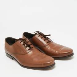 مملوكة مسبقًا Tod's Size 42.5 Brown Leather Lace Up Oxfords