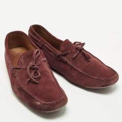 Pre Owned حذاء لوفرز تودز سليب أون سويد أزرق مقاس 43