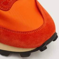 مملوكة مسبقًا حذاء رياضي تودز قماش وجلد وسويدي برتقالي/أسود رقبة منخفضة مقاس 41.5
