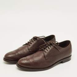 Pre Owned Tod's Size 42.5 Brown Leather Brogue Derby