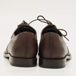 Pre Owned Tod's Size 42.5 Brown Leather Brogue Derby