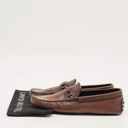 مملوكة مسبقًا Tod's Size 43 Brown Leather Penny Loafers