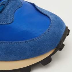 Pre Owned حذاء رياضي تودز قماش وزوجي جلدي وبني / أزرق مقاس 41.5