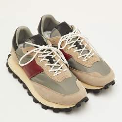 Pre Owned حذاء رياضي تودز منخفض القماش والجلد والشامواه متعدد الألوان مقاس 41.5