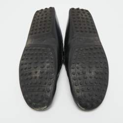 Pre Owned Tod's City Gommino Size 42 Black/Brown Leather Penny Loafers