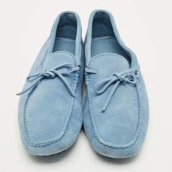 Pre Owned حذاء لوفرز تودز سليب أون سويدي أزرق مقاس 44.5