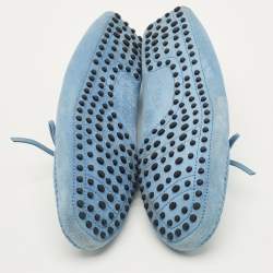 Pre Owned حذاء لوفرز تودز سليب أون سويدي أزرق مقاس 44.5