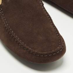 Pre Owned Tod's City Gommino Size 41 Brown Suede Loafers