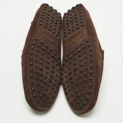 Pre Owned Tod's City Gommino Size 41 Brown Suede Loafers