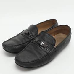 Pre Owned حذاء لوفرز تودز جلد أسود مقاس 40