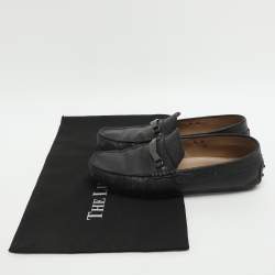 Pre Owned حذاء لوفرز تودز جلد أسود مقاس 40