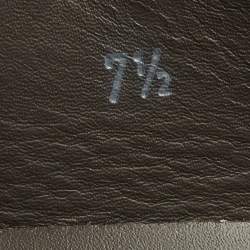 Pre Owned حذاء لوفرز تودز دوبيا جلد بني داكن بحرف T مزدوج سهل الارتداء مقاس 41.5