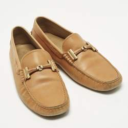 مملوكة مسبقًا Tod's Size 42.5 Brown Leather Driver Loafers