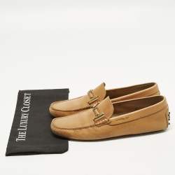 مملوكة مسبقًا Tod's Size 42.5 Brown Leather Driver Loafers