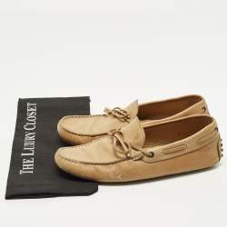 Pre Owned Tod's Gommino Size 41 Brown Leather Loafers