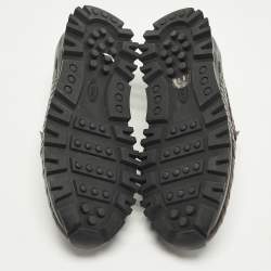 Pre Owned Tod's x Alber Elbaz Happy Moments Size 40 Brown Croc Embossed Leather Slip On Sneakers