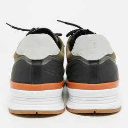 Pre Owned Tod's Size 47 Multicolor Canvas and Mesh Low Top Sneakers