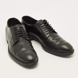 Pre Owned Tod's Size 43.5 Black Leather Lace Up Derby