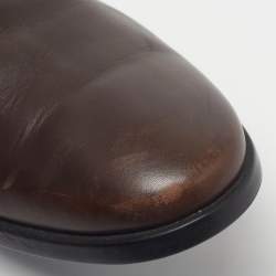 Pre Owned Tod's Size 44 Brown Leather Chelsea Boots