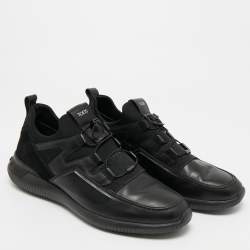 مملوكة مسبقًا Tod's Size 43 Black Leather and Suede Low Top Sneakers