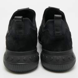 مملوكة مسبقًا Tod's Size 43 Black Leather and Suede Low Top Sneakers