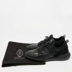 مملوكة مسبقًا Tod's Size 43 Black Leather and Suede Low Top Sneakers