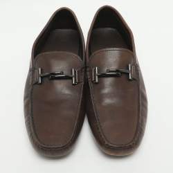 مملوكة مسبقًا Tod's Double T Size 44 Brown Leather Loafers