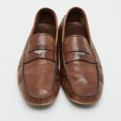 Pre Owned Tod's Size 43 Brown Leather Driver Loafers
