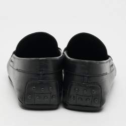 Pre Owned Tod's Size 41.5 Black Leather Penny Loafers