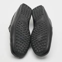 Pre Owned Tod's Size 41.5 Black Leather Penny Loafers