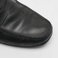 Pre Owned Tod's Size 41.5 Black Leather Penny Loafers